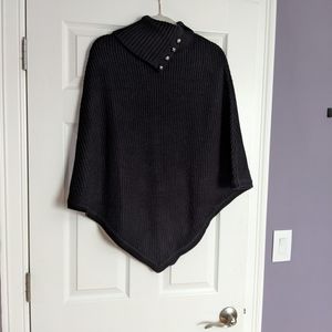 Classic black poncho